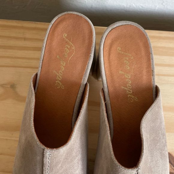 Free people peep toe block heel taupe suede pri t. Mike’s - Picture 7 of 14